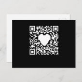 QR-Codegenerator mit Herz Postkarte (Vorne/Hinten)