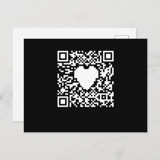 QR-Codegenerator mit Herz Postkarte (Vorne/Hinten)
