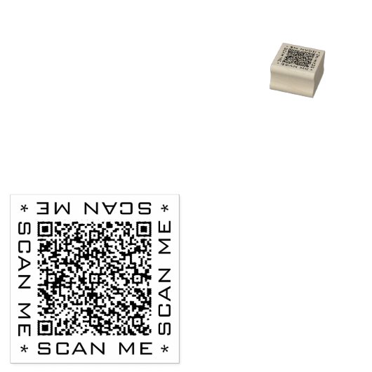 QR-Codeinfo Scannen Sie mir Text Ihre moderne Brie Gummistempel (Stempel)