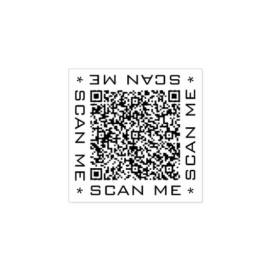 QR-Codeinfo Scannen Sie mir Text Ihre moderne Brie Gummistempel (Prägung)