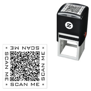 QR-Codeinfo Text Moderne Briefmarke scannen Permastempel