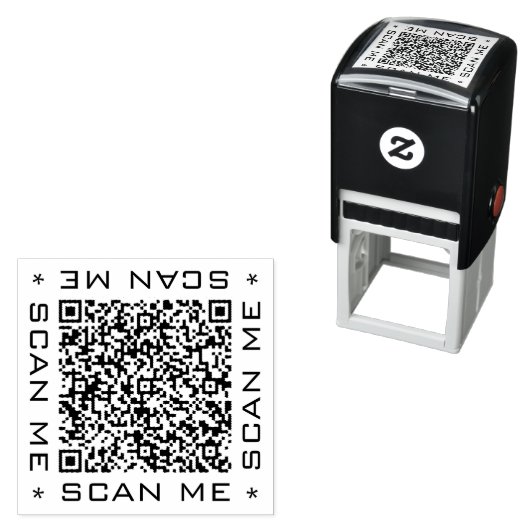 QR-Codeinfo Text Moderne Briefmarke scannen Permastempel (Beispiel)