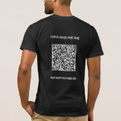 QR-Codeinformationen Benutzerdefinierter Text Ihr  T-Shirt (Rückseite)
