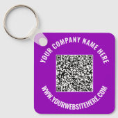 QR-Codeinformationen und benutzerdefinierte Schlüs Schlüsselanhänger (Vorderseite)