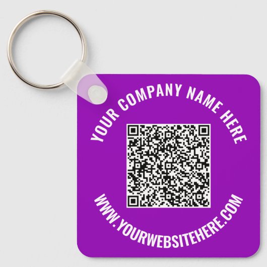 QR-Codeinformationen und benutzerdefinierte Schlüs Schlüsselanhänger (Vorderseite)