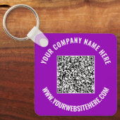 QR-Codeinformationen und benutzerdefinierte Schlüs Schlüsselanhänger (Vorderseite)