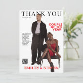 QR-Codelmagazin Dankeskarte (Stehend Vorderseite)