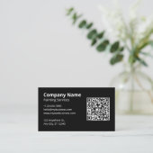 QR-Codemaler für Schwarz-Scannierbare Visitenkarte (Stehend Vorderseite)