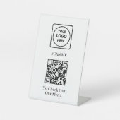 QR-Codemenü | Benutzerdefiniertes berührungsloses  Sockelschild (Vorderseite)