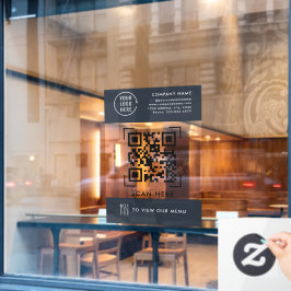 QR-Codemenü | Kontaktlose Firmenlogos Fensteraufkleber