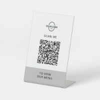 QR-Codemenü | Logo Contacless Modern Pedestal Si