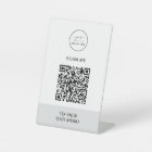 QR-Codemenü | Logo Contacless Modern Pedestal Si