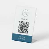 QR-Codemenü | Logo Contacless Modern Pedestal Si Sockelschild (Vorderseite)