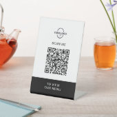 QR-Codemenü | Logo Contacless Modern Pedestal Si Sockelschild (In SItu)