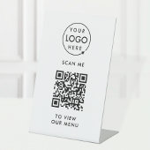 QR-Codemenü | Logo kontaktlos Modern Sockelschild
