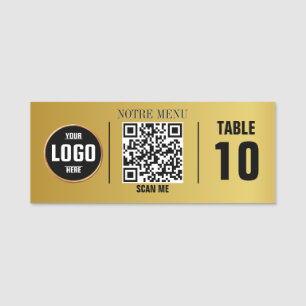 QR-Codemenüs - Benutzerdefiniertes eingraviertes P Namensschild