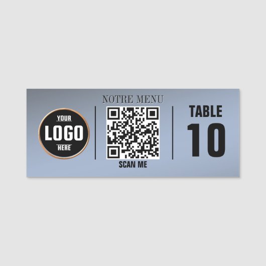 QR-Codemenüs - Benutzerdefiniertes eingraviertes P Namensschild (Vorderseite)