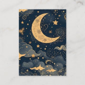 qr codeMidnight Blue Gold Celestial Wedding Begleitkarte (Rückseite)