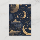qr codeMidnight Blue Gold Celestial Wedding Begleitkarte (Rückseite)