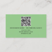 QR-Codename Berufliche Logo-Seite Grün Telefonnummerkarte (Rückseite)