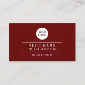 QR-Codename Berufliches Logo dunkelrot Telefonnummerkarte (Vorderseite)