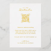 QR-Codeprüfung | Angaben zur Hochzeit Folieneinladung (Vorderseite)