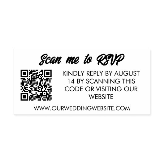 QR-Codeprüfung auf der UAWG Wedding-Website Gummistempel (Prägung)