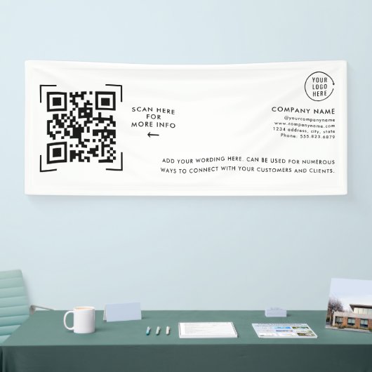 QR-Codeprüfung | Berufliches Firmenlogo Banner (Messe)