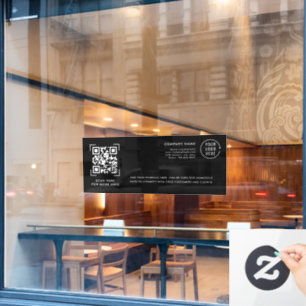 QR-Codeprüfung   Berufliches Firmenlogo Fensteraufkleber