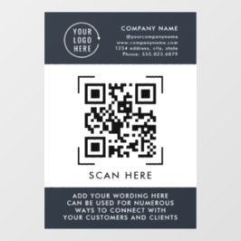 QR-Codeprüfung | Berufliches Firmenlogo Fensteraufkleber