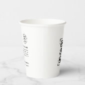 QR-Codeprüfung | Berufliches Firmenlogo Pappbecher (Rechts)