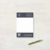 QR-Codeprüfung | Berufliches Firmenlogo Post-it Klebezettel (Auf Schreibtisch)