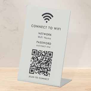 QR-Codeprüfung für das Wifi-Netzwerkkennwort zum V Sockelschild