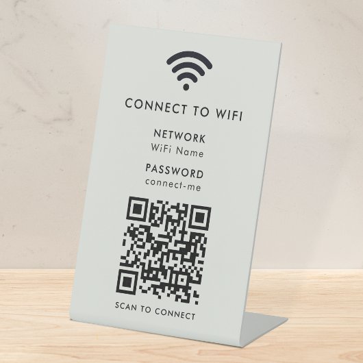 QR-Codeprüfung für das Wifi-Netzwerkkennwort zum V Sockelschild