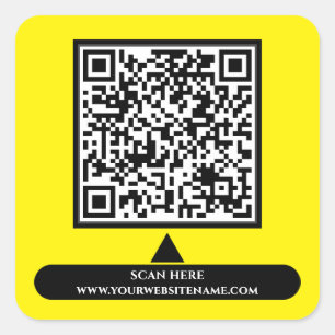 QR-Codeprüfung Hier URL-Vorlage Geschäftsmodell Quadratischer Aufkleber