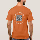 QR-Codeprüfung und Vorlage für benutzerdefinierten T-Shirt (Rückseite)