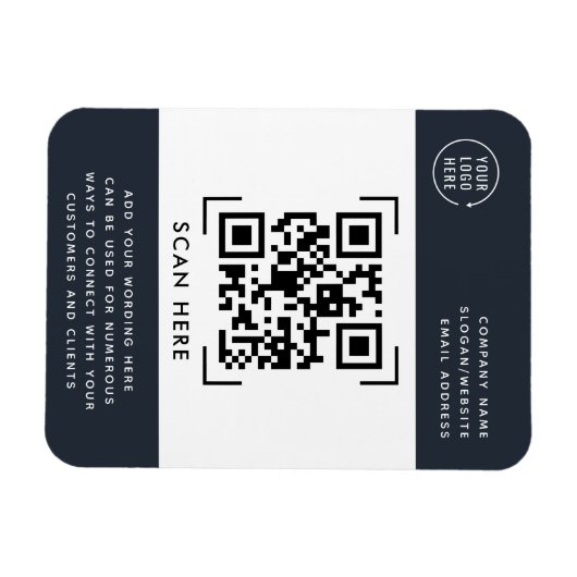 QR-Codeprüfung | Werbeaktion für Firmenlogos Magnet (Horizontal)