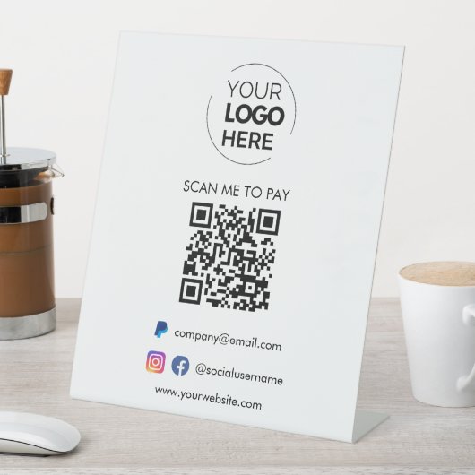 QR-Codeprüfung zu zahlen | PayPal Payment Business Sockelschild (In Situ)