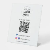 QR-Codeprüfung zu zahlen | PayPal Payment Business Sockelschild (Vorderseite)