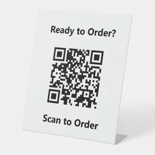 QR-Codeprüfung zu zahlen Sockelschild (Vorderseite)