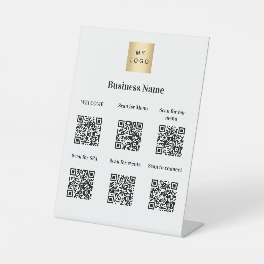 QR-Codes der Hotelmarke Sockelschild (Vorderseite)