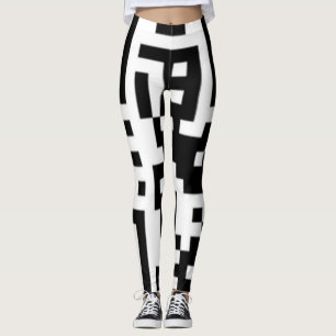 QR Codes Funky Squares Leggings lesen "Call me"
