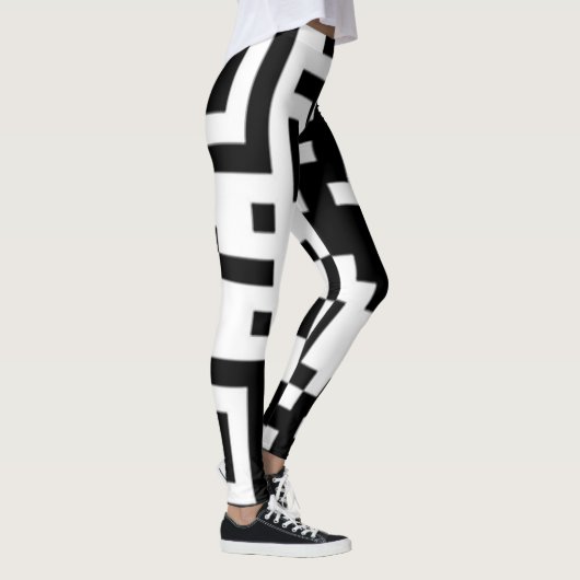 QR Codes Funky Squares Leggings lesen "Call me" (Rechts)