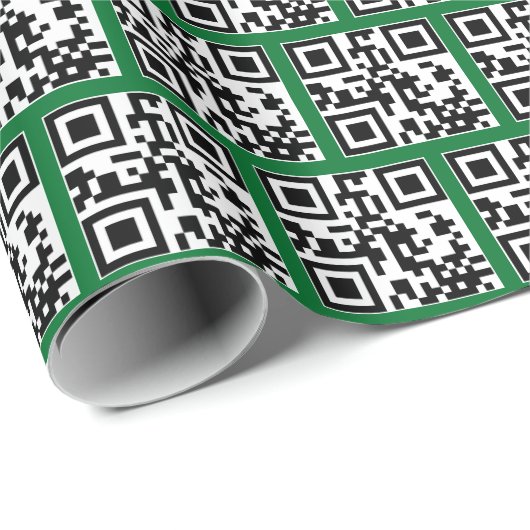 QR Codes für Happy Holidays Geschenkpapier (Rolleneckpunkt)