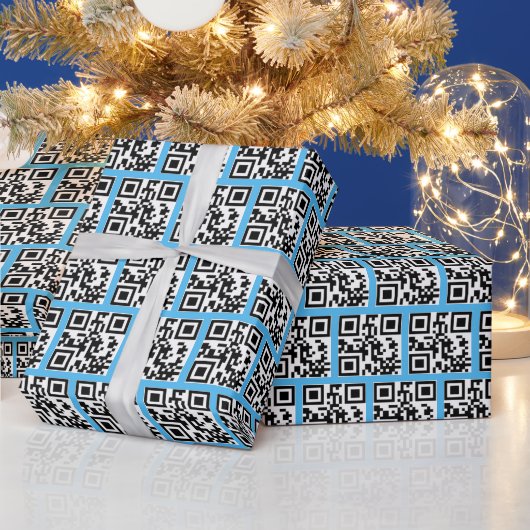 QR Codes für Happy Holidays Geschenkpapier (Feiertage)