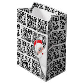 QR Codes für Happy Holidays Mittlere Geschenktüte (Vorderseite Schrägansicht)