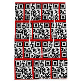 QR Codes für Happy Holidays Mittlere Geschenktüte (Rückseite)