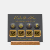 QR-Codes für Unternehmen Social Media Acrylschild (Vorderseite)