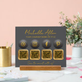 QR-Codes für Unternehmen Social Media Acrylschild (Hochzeit)