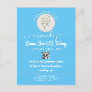 QR-Codes für Werbematerial für sichere Logos Ankündigungspostkarte